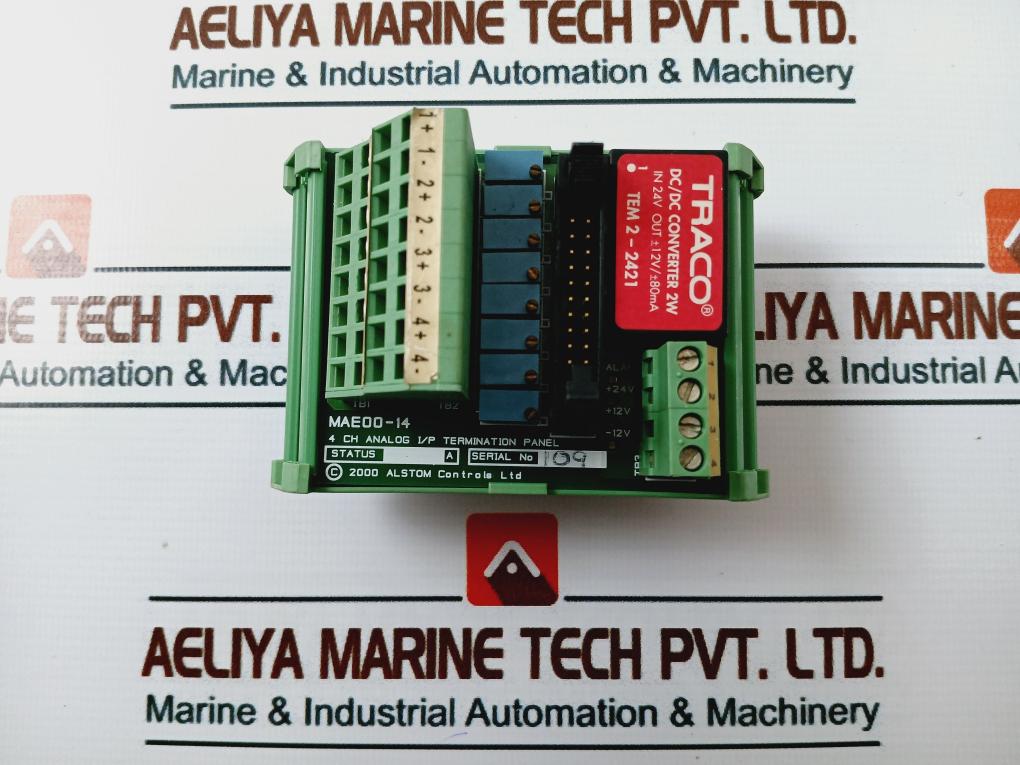 Alstom Controls Mae00-14 4 Channel Analog I/P Termination Panel