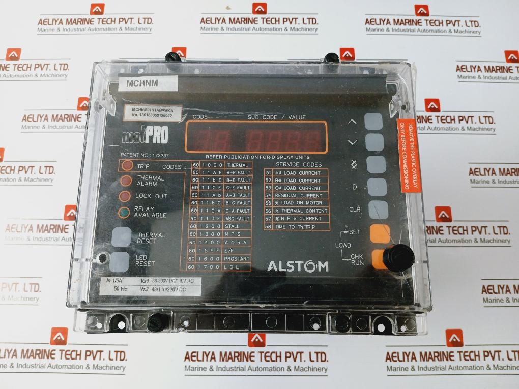 Alstom Mchnm01h1ab0500a Protection Relay 1/5a 50hz 88-300vdc/110v