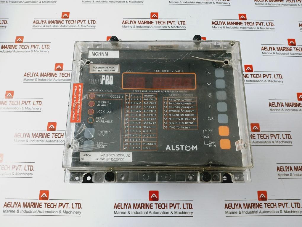 Alstom Mchnm01h1ab0500a Protection Relay 1/5a 50hz 88-300vdc/110v