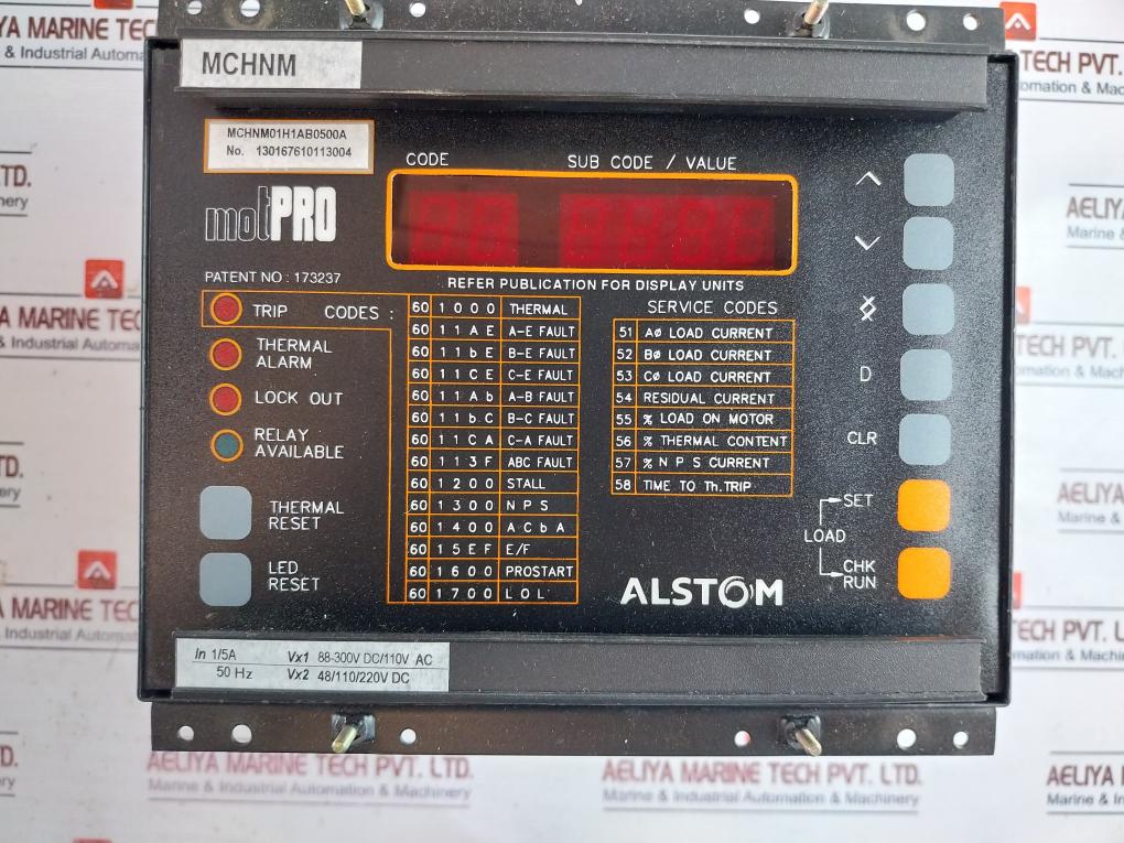 Alstom Mchnm01h1ab0500a Protection Relay Motpro External Stabilising Resistor