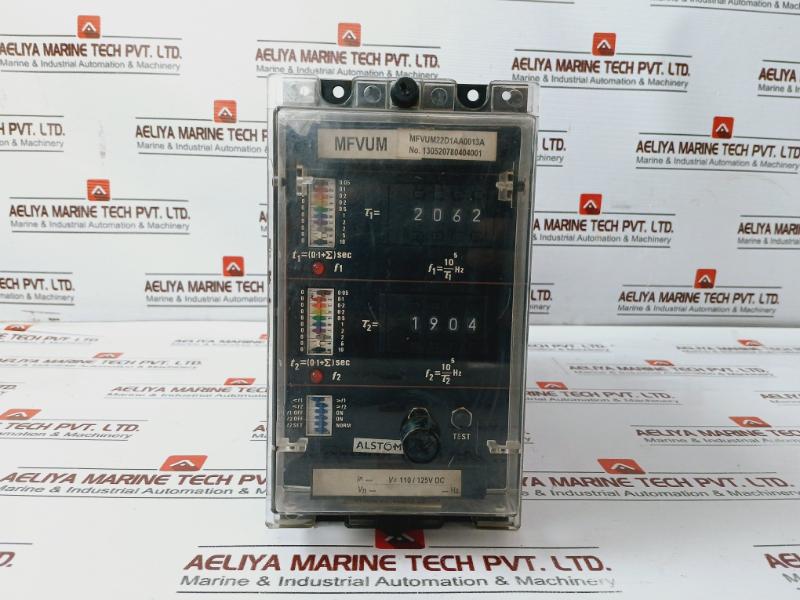 Alstom MFVUM22D1AA0013A Digital Frequency Relay VX 110/125V DC