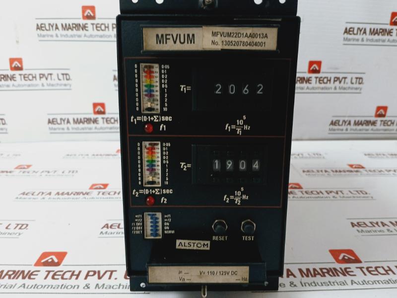 Alstom MFVUM22D1AA0013A Digital Frequency Relay VX 110/125V DC