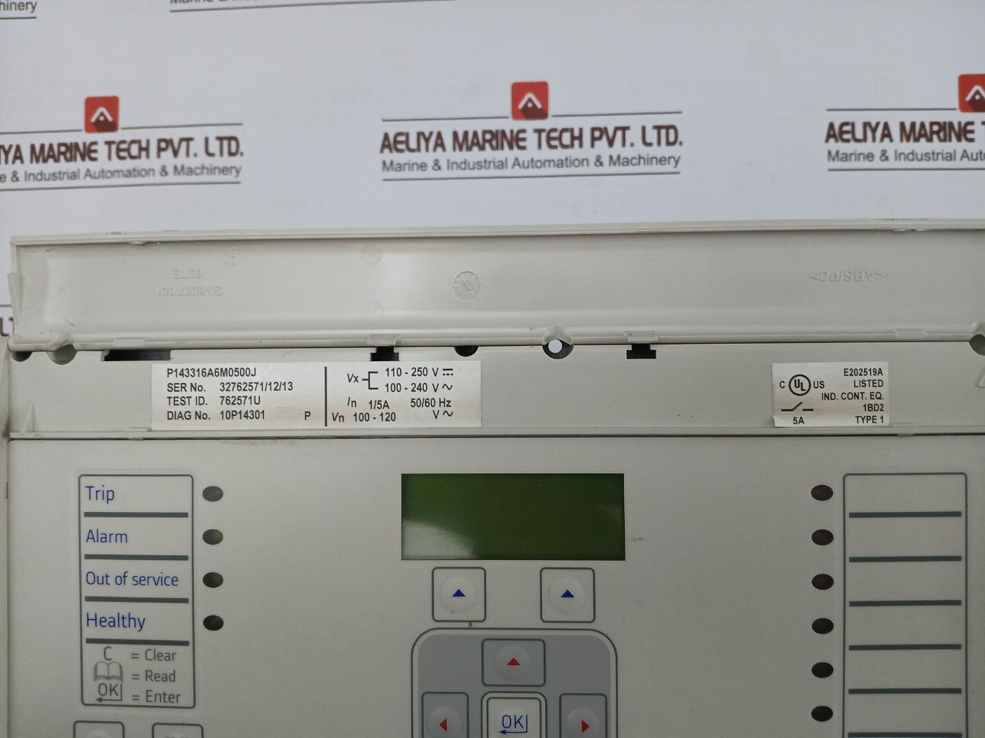 Alstom P143316A6M0500J Micom Feeder Protection Relay Vn 100–120V 50/60 Hz