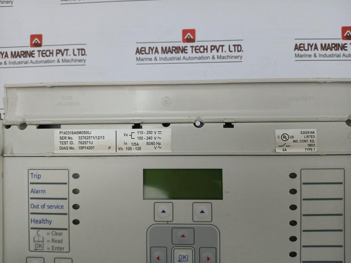 Alstom P143316A6M0500J Micom Feeder Protection Relay Vn 100–120V 50/60 Hz
