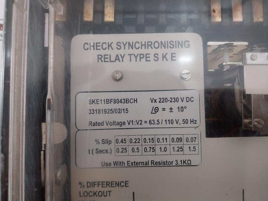 Alstom SKE11BF8043BCH Check Synchronising Relay