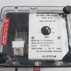 Alstom Vtt11Zg8154Bch Definite Time Relay 220-230 D.C 1 To 10 Secs