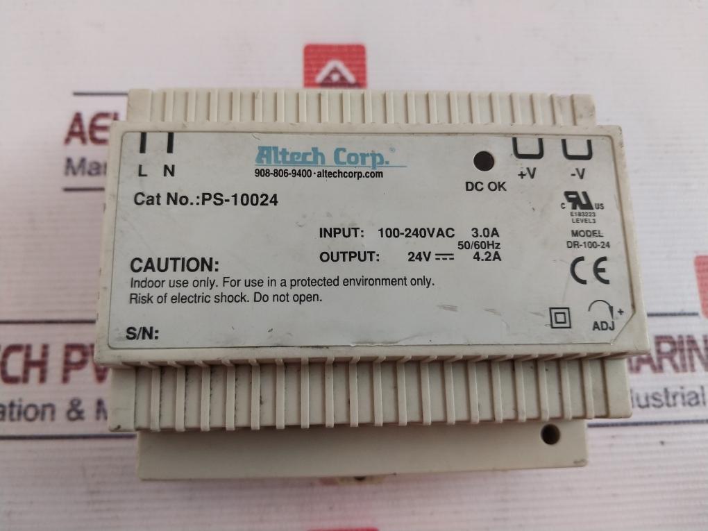 Altech Ps-10024 Power Supply Dr-100-24 50/60Hz