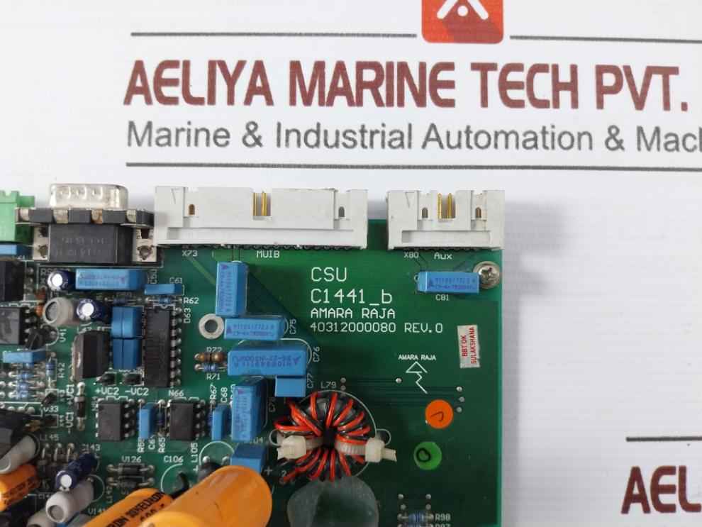 Amara Raja 40312000080 Printed Circuit Board Card Rev. 0 110V Csu