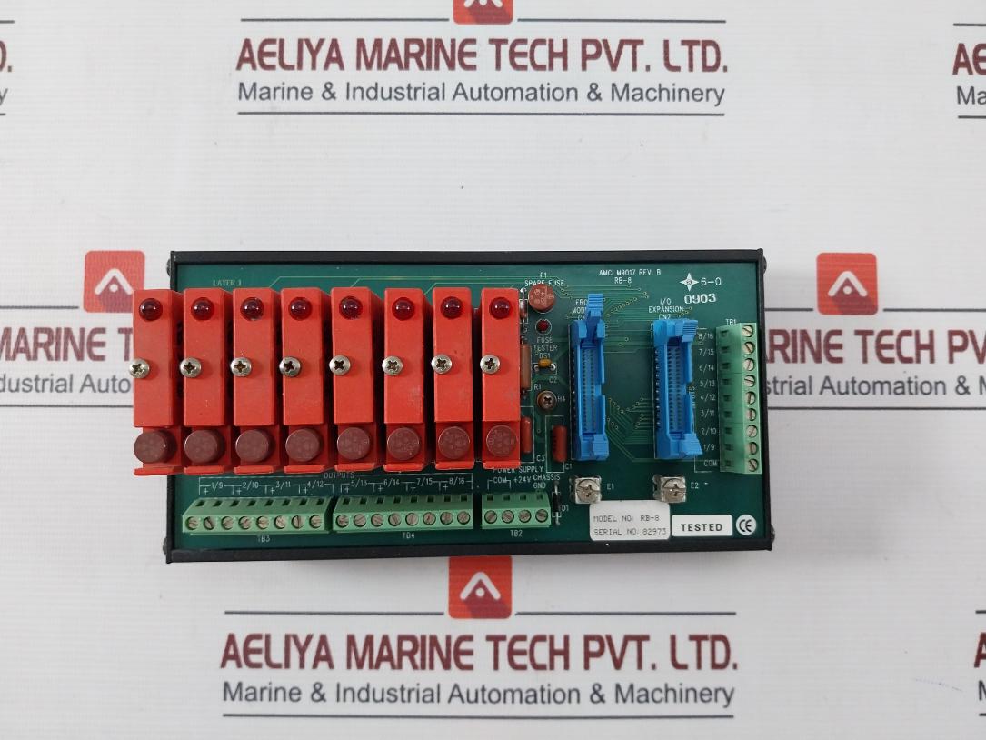 Amci Rb-8 I/O Relay Board M9017 Rev.B +24V Wrc4-obxs11