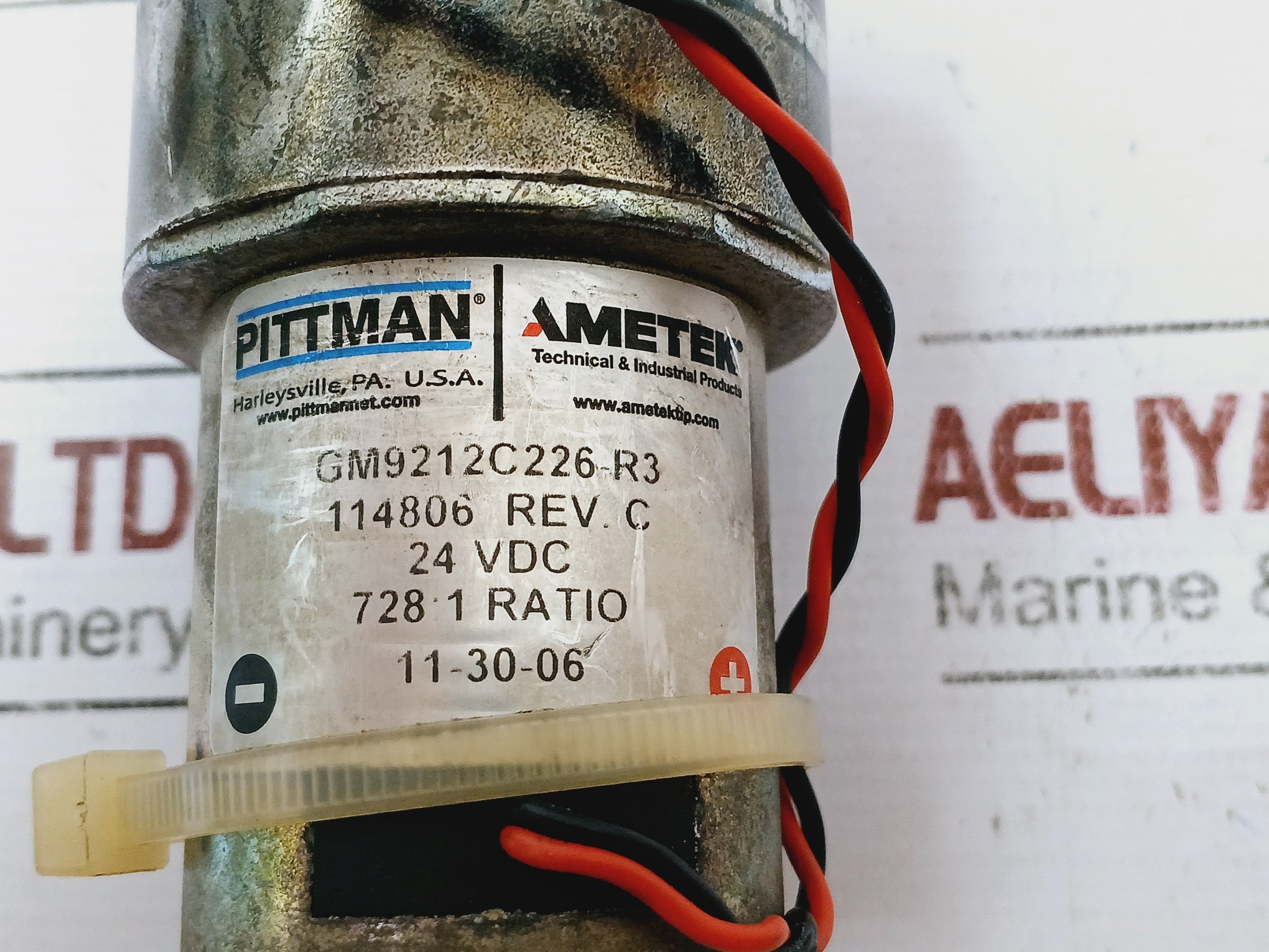 Ametek Gm9212C226-r3 Gear Motor Rev C 24Vdc 114590-824