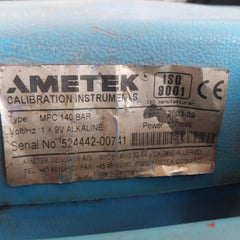 Ametek Mpc 140 Bar Pressure Calibrator Kit