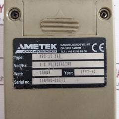 Ametek Mpc 15 Bar Marine Pressure Calibrator Kit Wp2110851