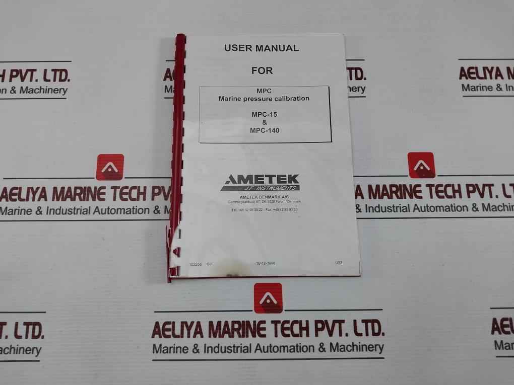 Ametek Mpc Marine Pressure Calibrator Kit 15 Bar/200 Psi