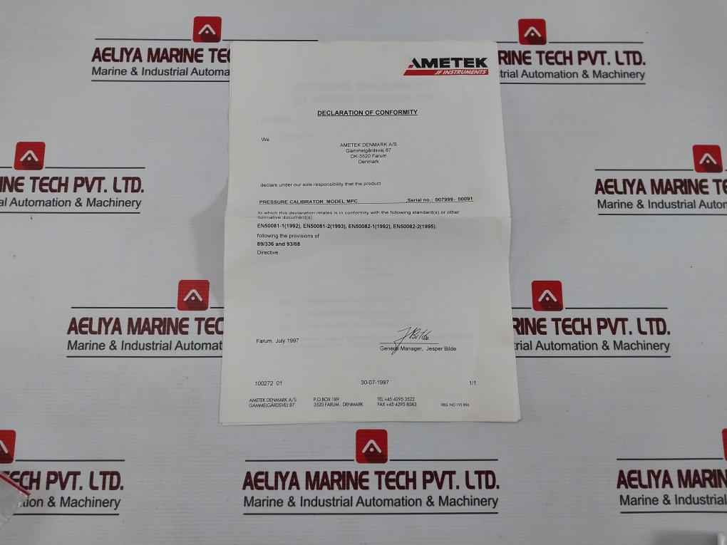 Ametek Mpc Marine Pressure Calibrator Kit 15 Bar/200 Psi
