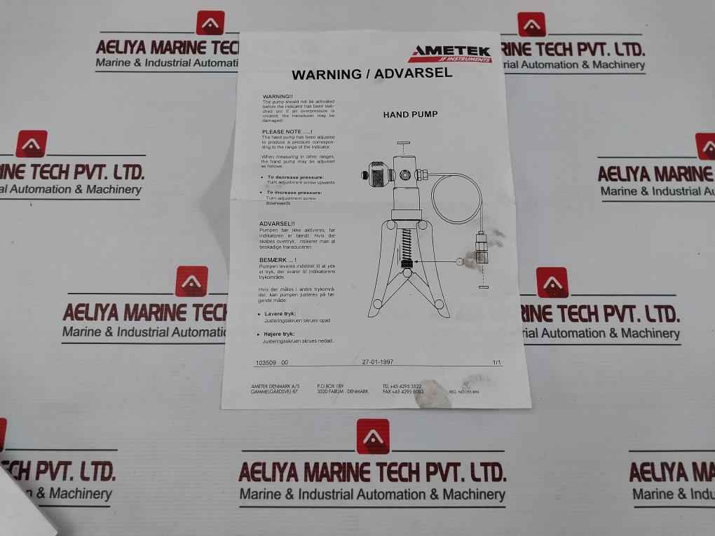 Ametek Mpc Marine Pressure Calibrator Kit 15 Bar/200 Psi