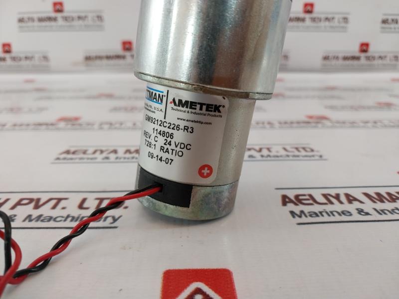 Ametek Pittman Gm9212C226-r3 Gear Motor 24Vdc 114806