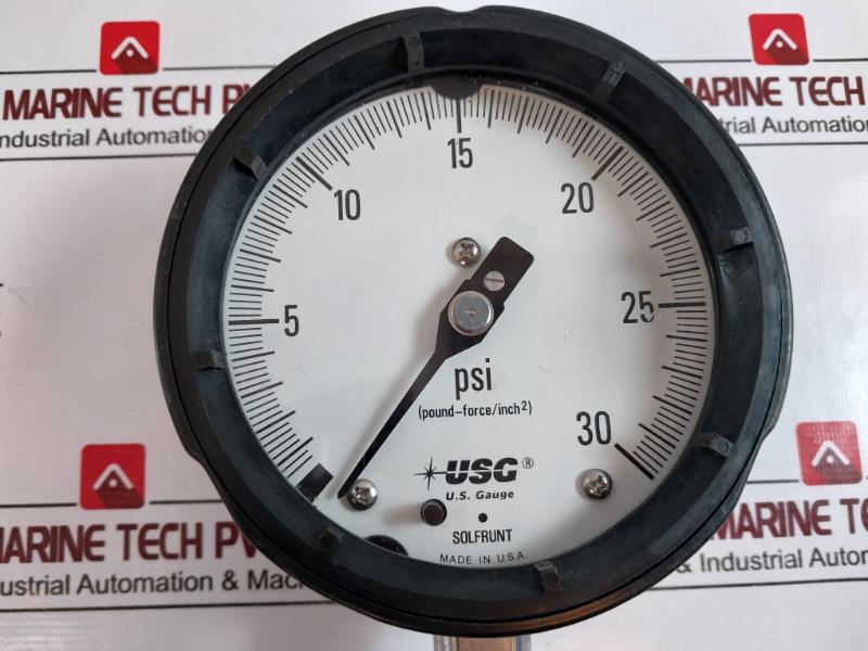 Ametek Usg Solfrunt Pressure Gauge 0-30 Psi(Pound-force/Inch2)