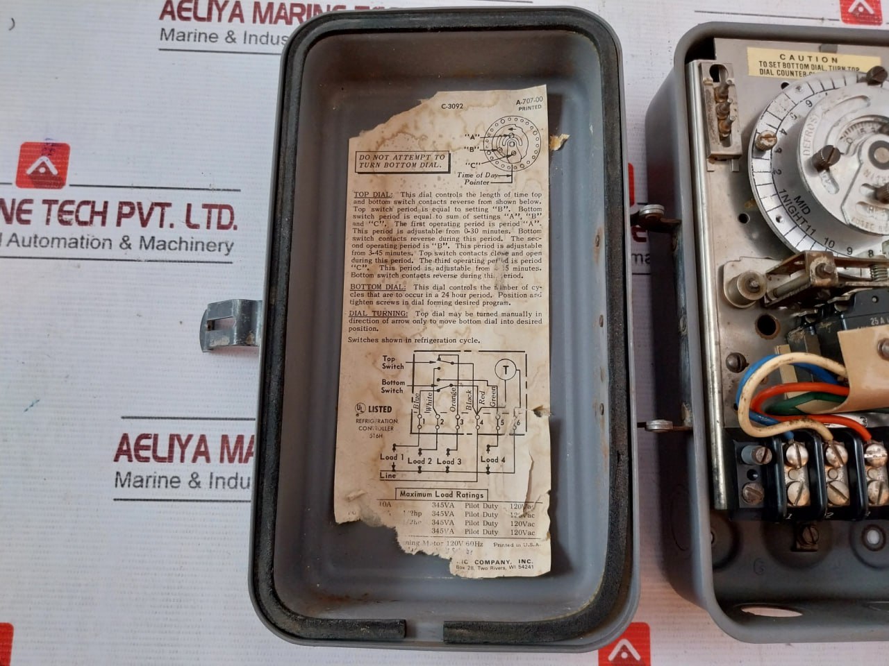 Amf Paragon 632-0 Defrost Timer 120V 60Hz A-707-0