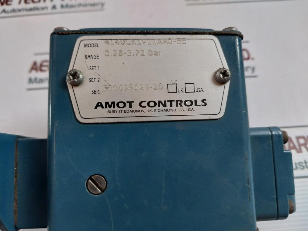 Amot Controls 4140Ck1V11Aa0-ee Pressure Switch 0.28-3.72 Bar