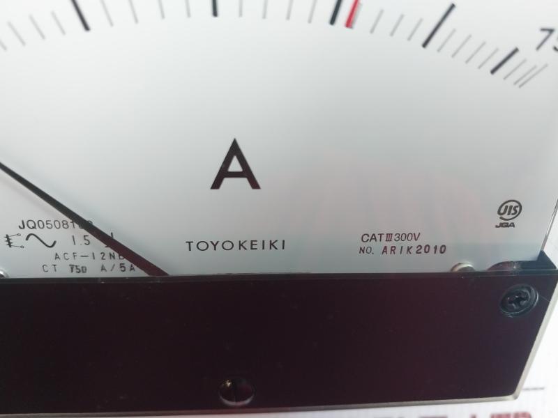 Amp Meter Acf-12Nb Toyo Keiki 0-750A
