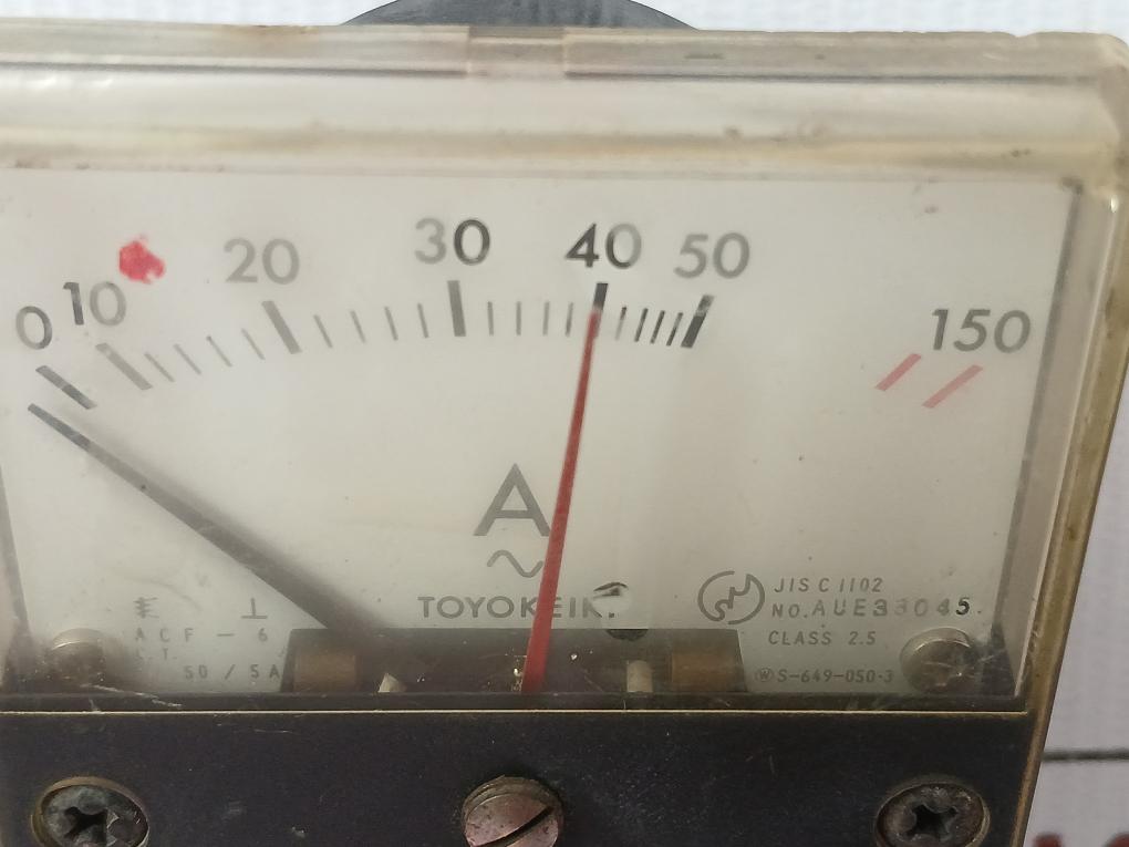Ampere Panel Meter 0-50/150 A Toyo Keiki Acf-6