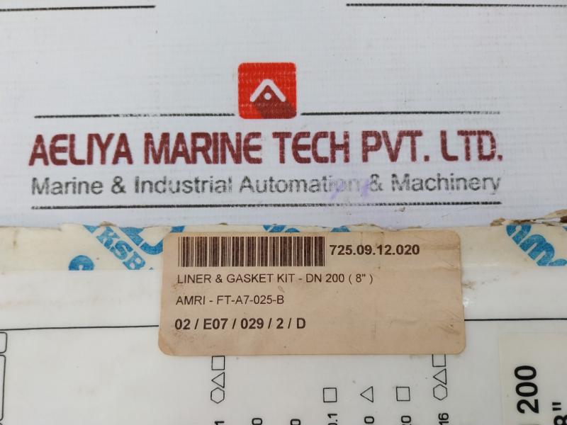 Amri-ksb Dn 200 Isoria 20 Liner & Gasket Kit (8”) Ft-a7-025-b