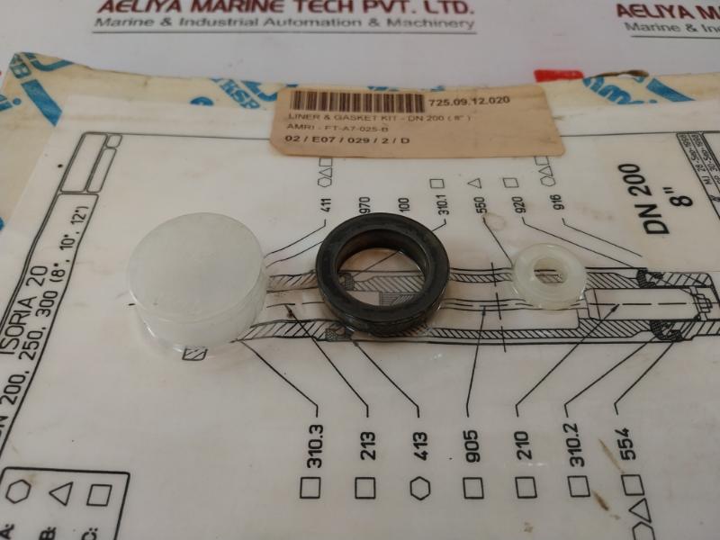 Amri-ksb Dn 200 Isoria 20 Liner &amp; Gasket Kit (8”) Ft-a7-025-b
