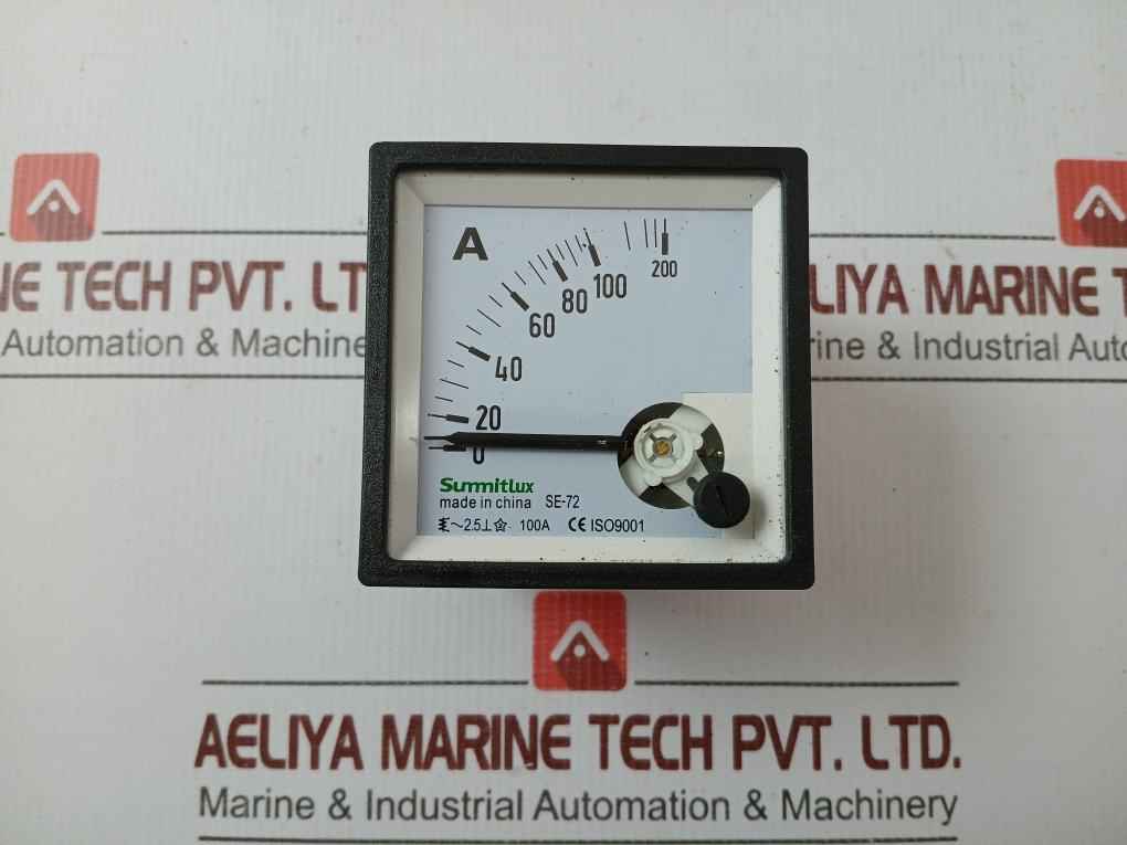 Analog Ammeter 0 To 200 A Summitlux Se-72