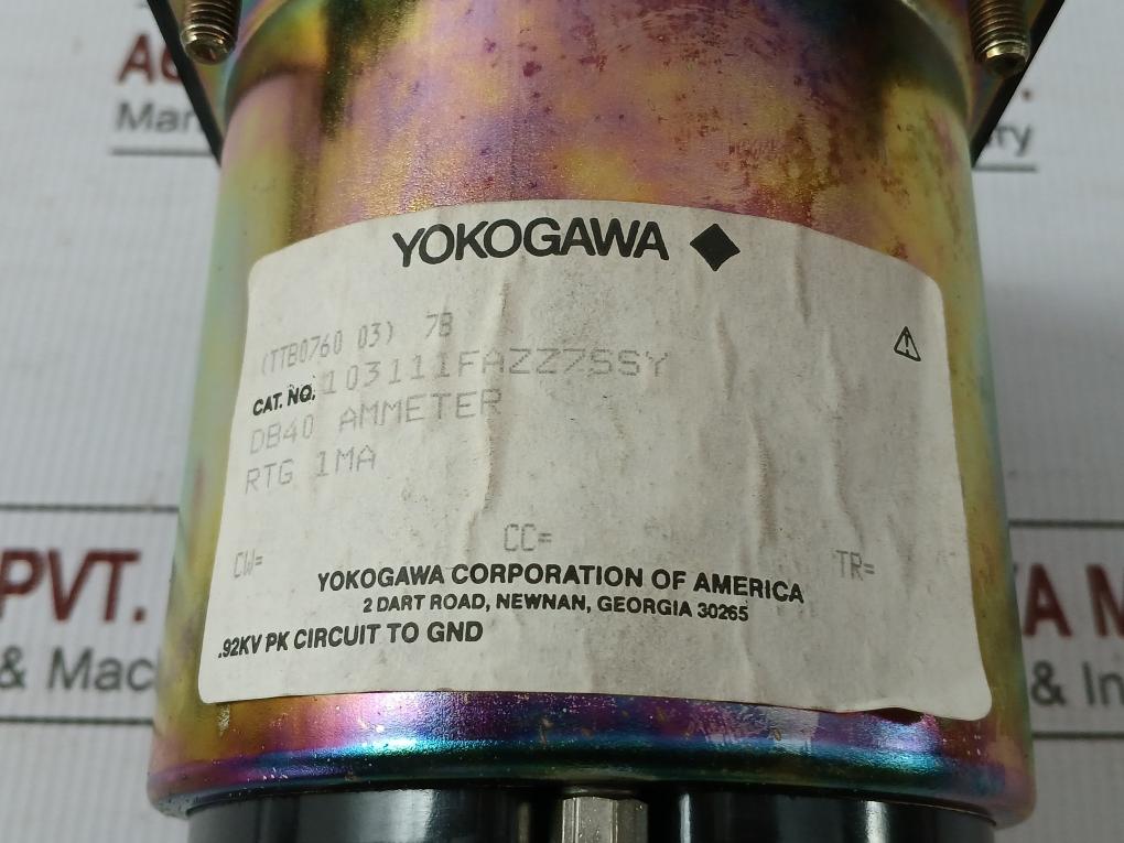 Analog Ammeter 103111Fazz7Ssy Yokogawa