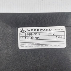 Analog Combo Module 5466-316 Woodward