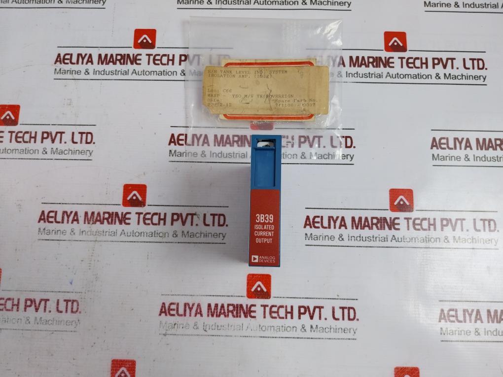 Analog Devices 3B39 Isolated Current Output Module 4Ma - 20Ma 741100-0007