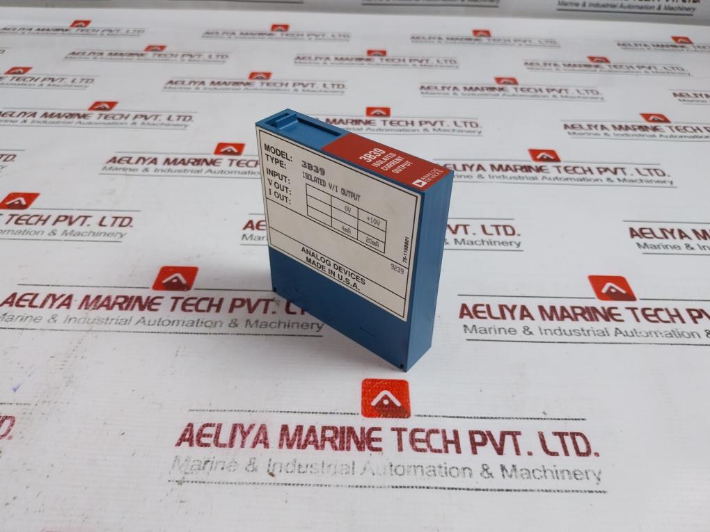 Analog Devices 3B39 Isolated Current Output Module 4Ma - 20Ma 741100-0007