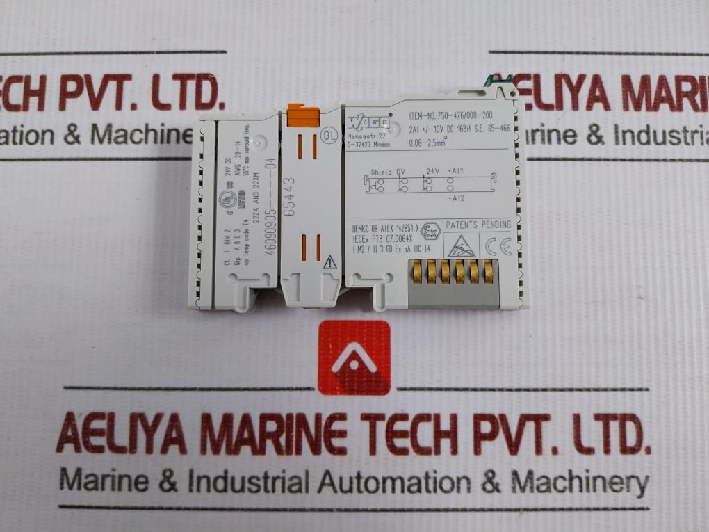 Analog Input Module 24Vdc 0,08-2.5Mm2 part no 750-476/000-200 Wago