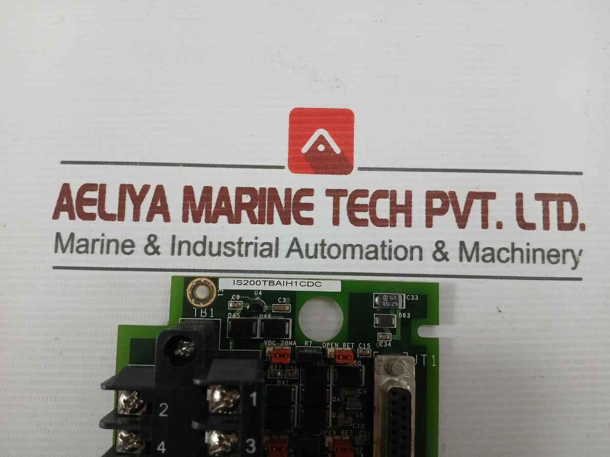 Analog Input Terminal Board- General Electric Part No: Is200Tbaih1Cdc - 94V0