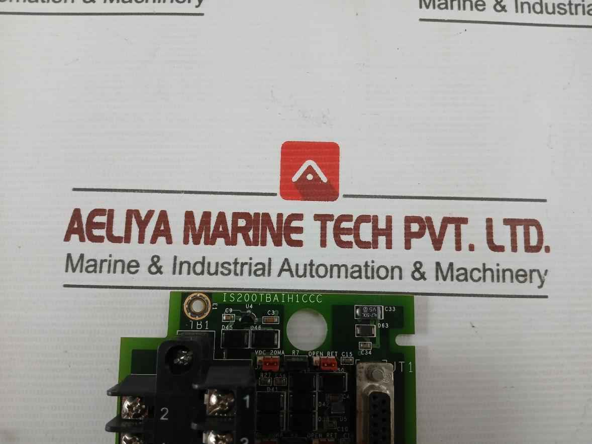 Analog Input Terminal Board- General Electric Part No: Is200Tbaih1Cdc - 94V0