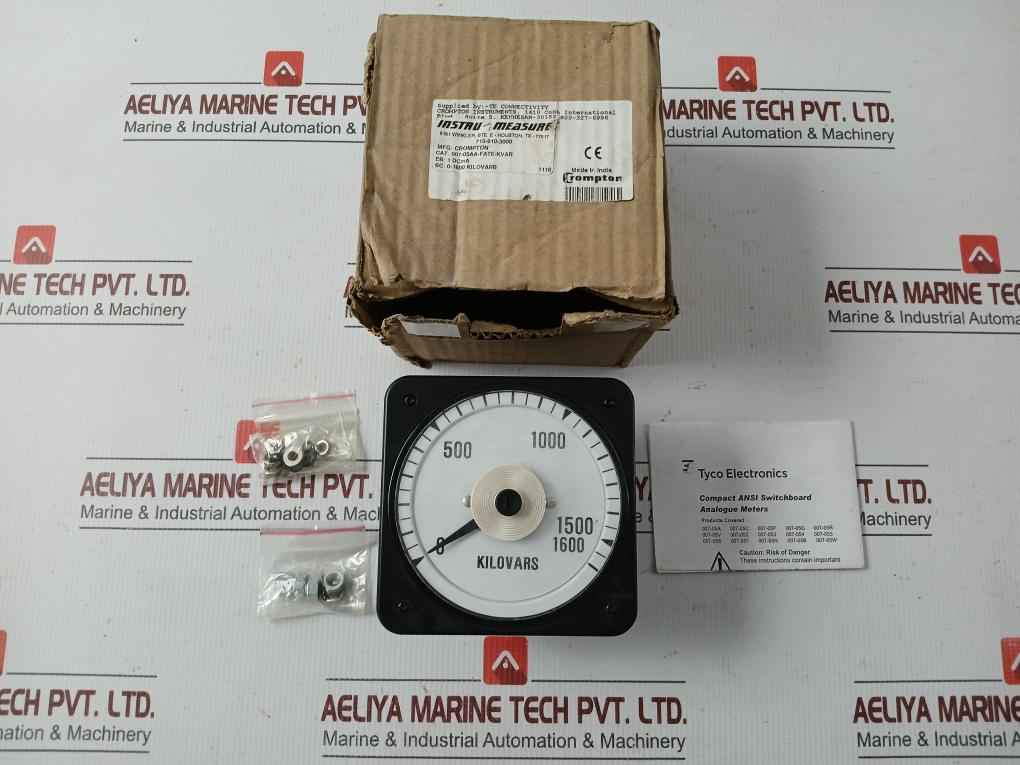 Analog Kvar Meter 0-1600Kilovars Crompton 007-05Aa-fate/Kvar