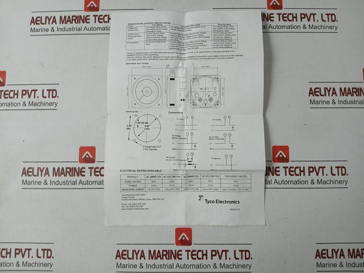 Analog Kvar Meter 0-1600Kilovars Crompton 007-05Aa-fate/Kvar