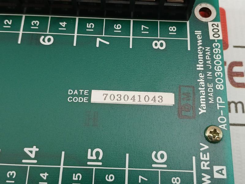 Analog Output Remote Terminal Pcb 80360693-002 Yamatake-honeywell Revision A