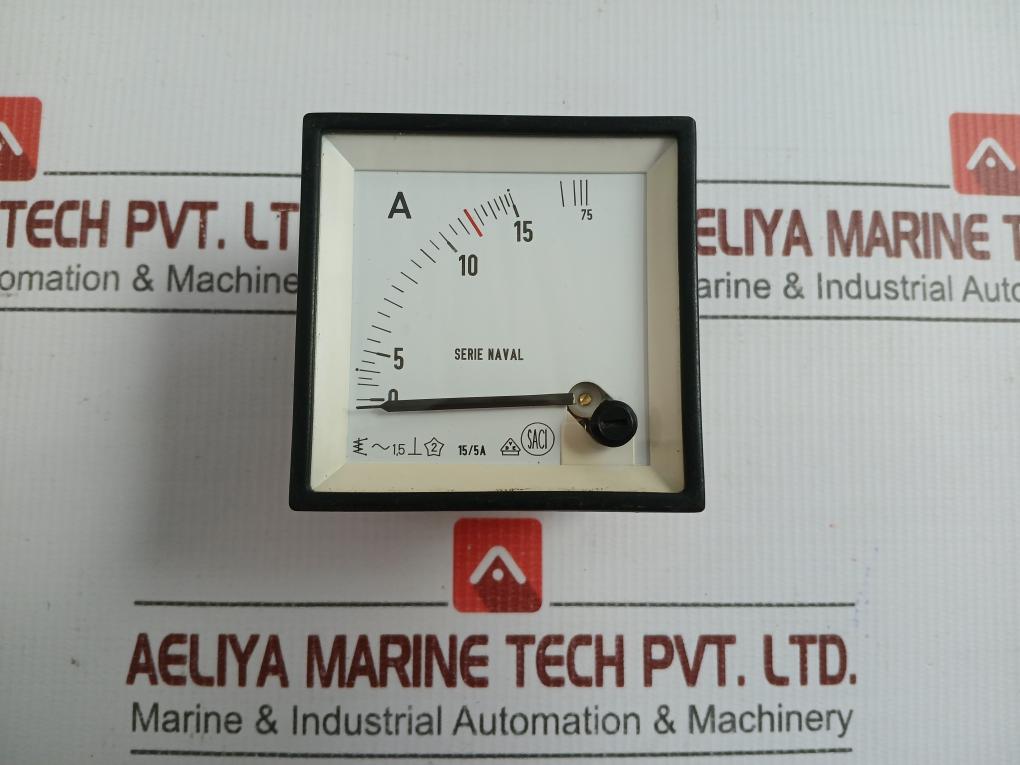 Analog Panel Ammeter 0-15/75A Saci