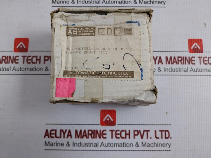 Analog Panel Ammeter 0-50A Automatic Electric 179193/4/74