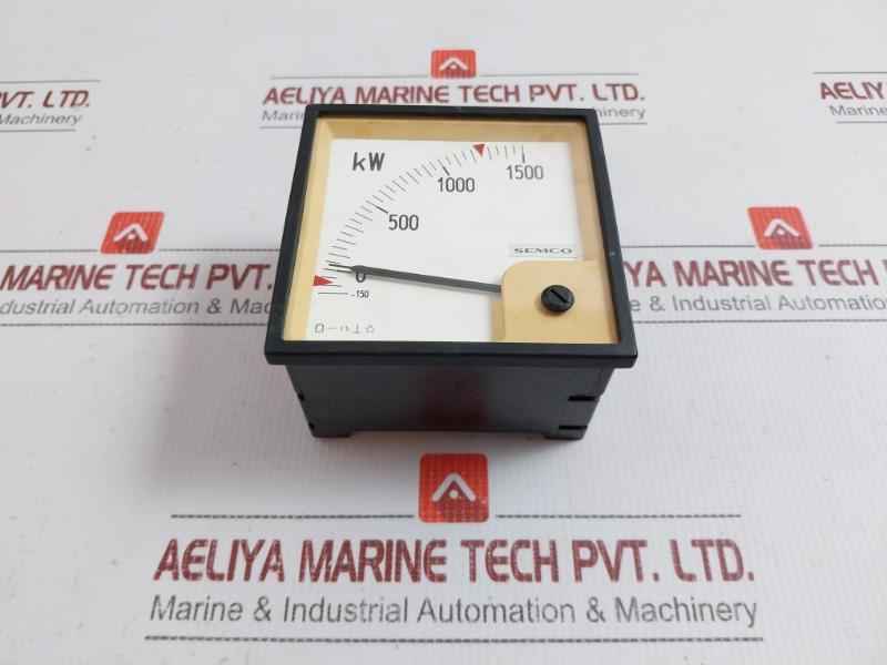 Analog Panel Meter Semco -150 To 1500 Kw