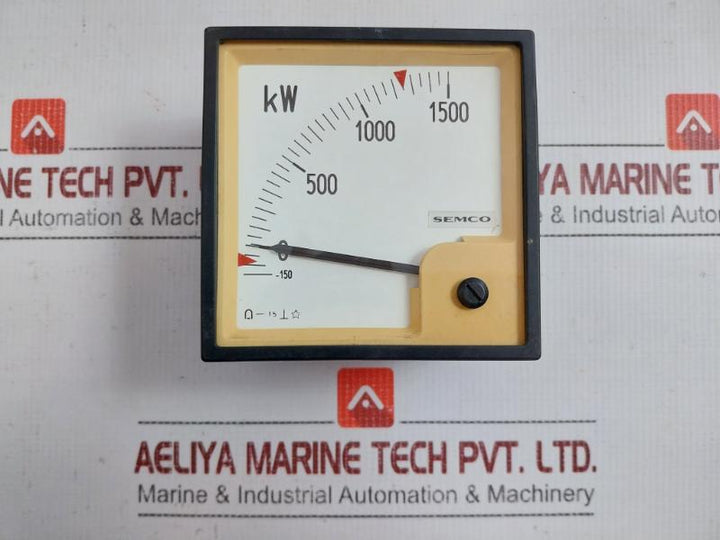 Analog Panel Meter Semco -150 To 1500 Kw