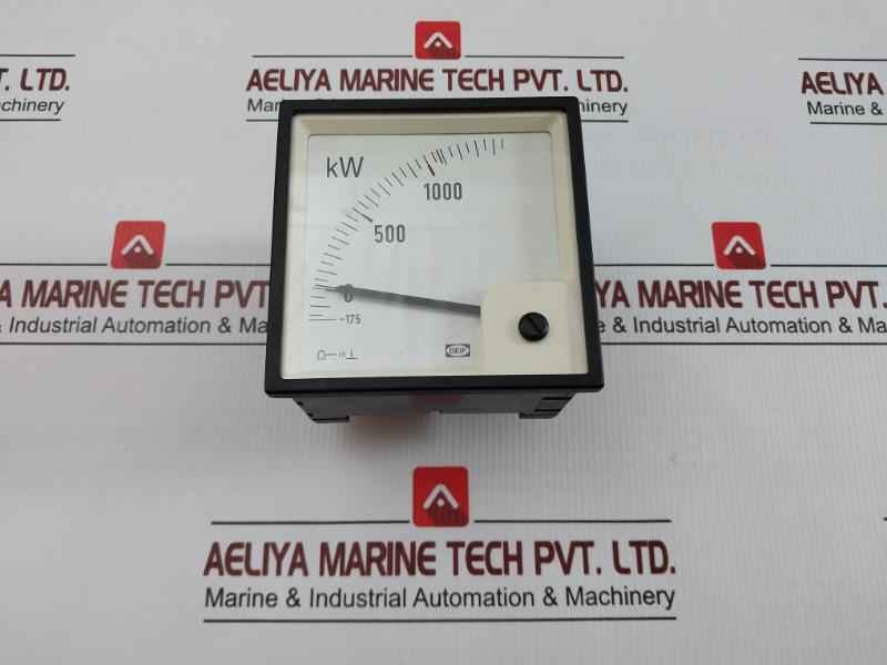 Analog Power Meter -175 To 1000 Kw Deif Dq96-x