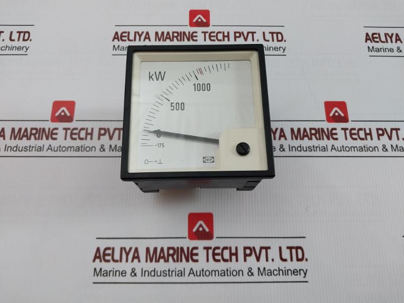 Analog Power Meter -175 To 1000 Kw Deif Dq96-x