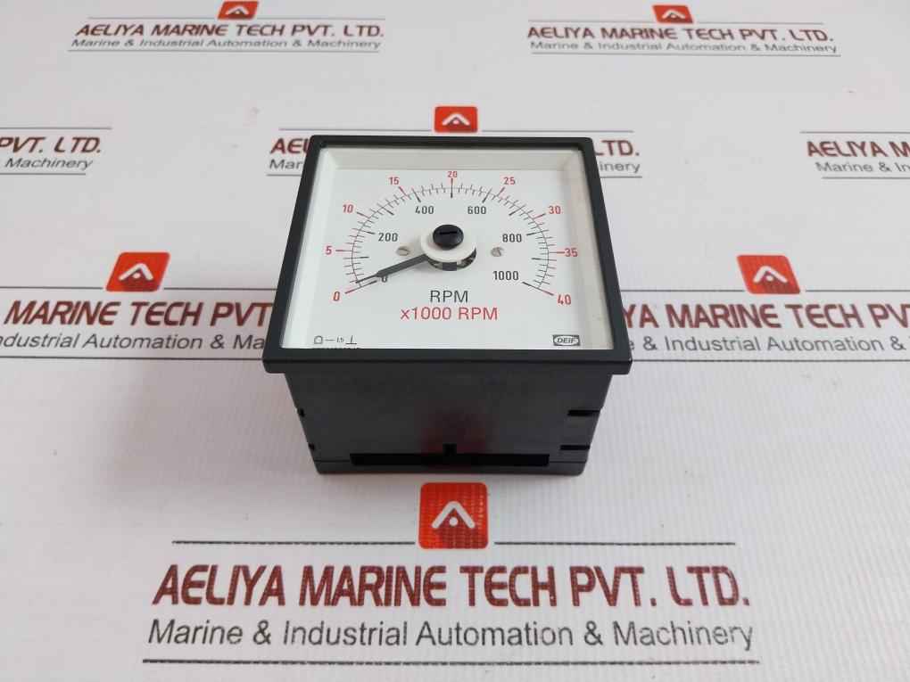 Analog Rpm Meter 0-40 X1000 Rpm Deif Dq96-c