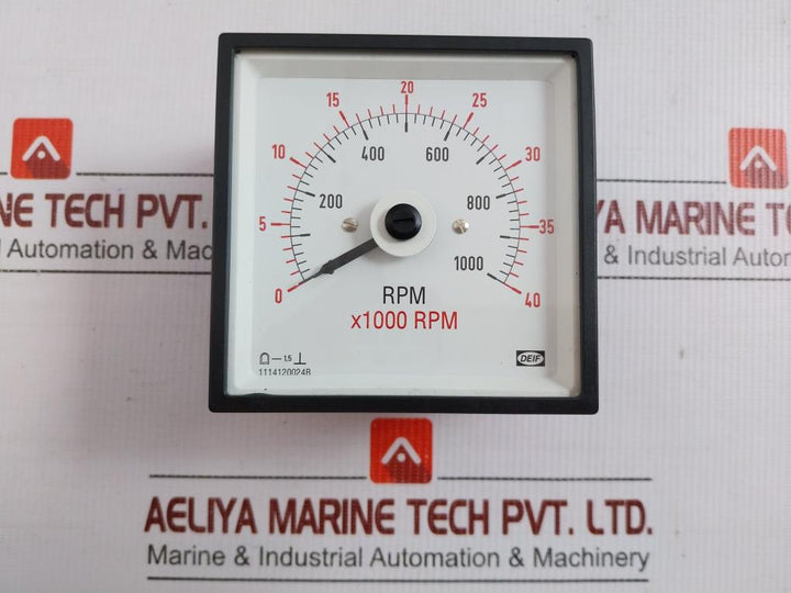 Analog Rpm Meter 0-40 X1000 Rpm Deif Dq96-c