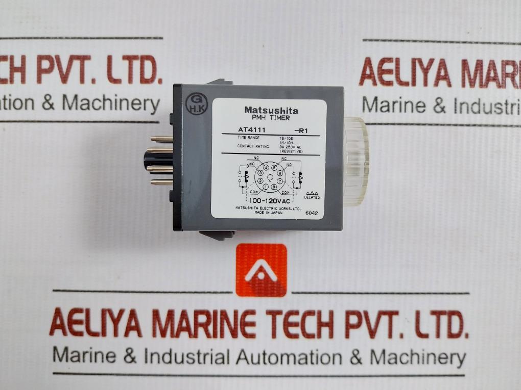 Analog Timer Relay At4111 Matsushita 100-120Vac 1S/10S