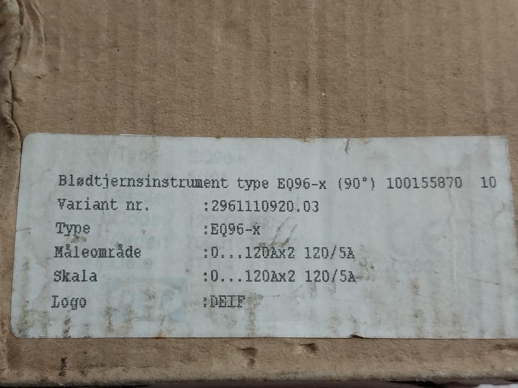 Analogue Ammeter Eq96-x Deif 0-240 A