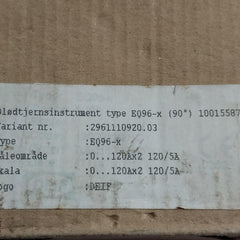 Analogue Ammeter Eq96-x Deif 0-240 A