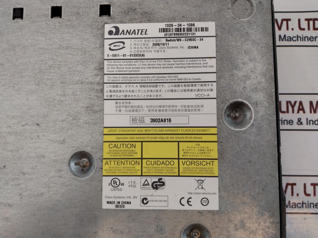 Anatel Ws-c2950C-24 Catalyst Switch 2950 Series